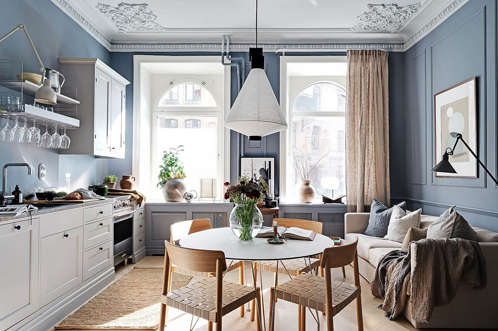 Scandinavian studio apartment interior design 2 1