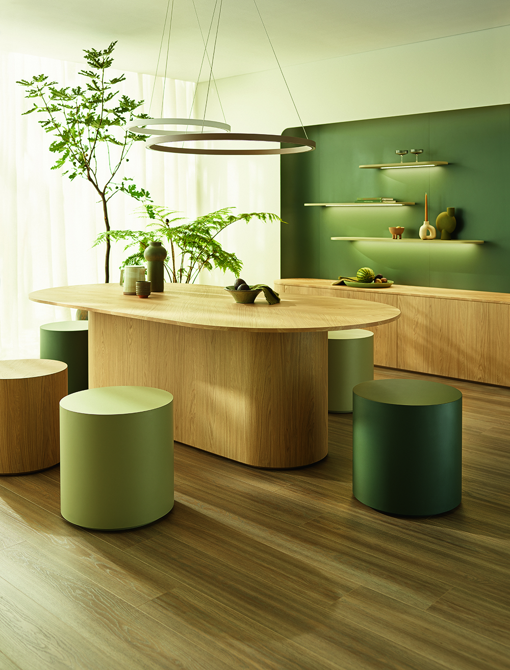 Nove nijanse zelene u kombinaciji sa drvnim dekorom H1367 ST40 U638 ST9 U665 ST9 06