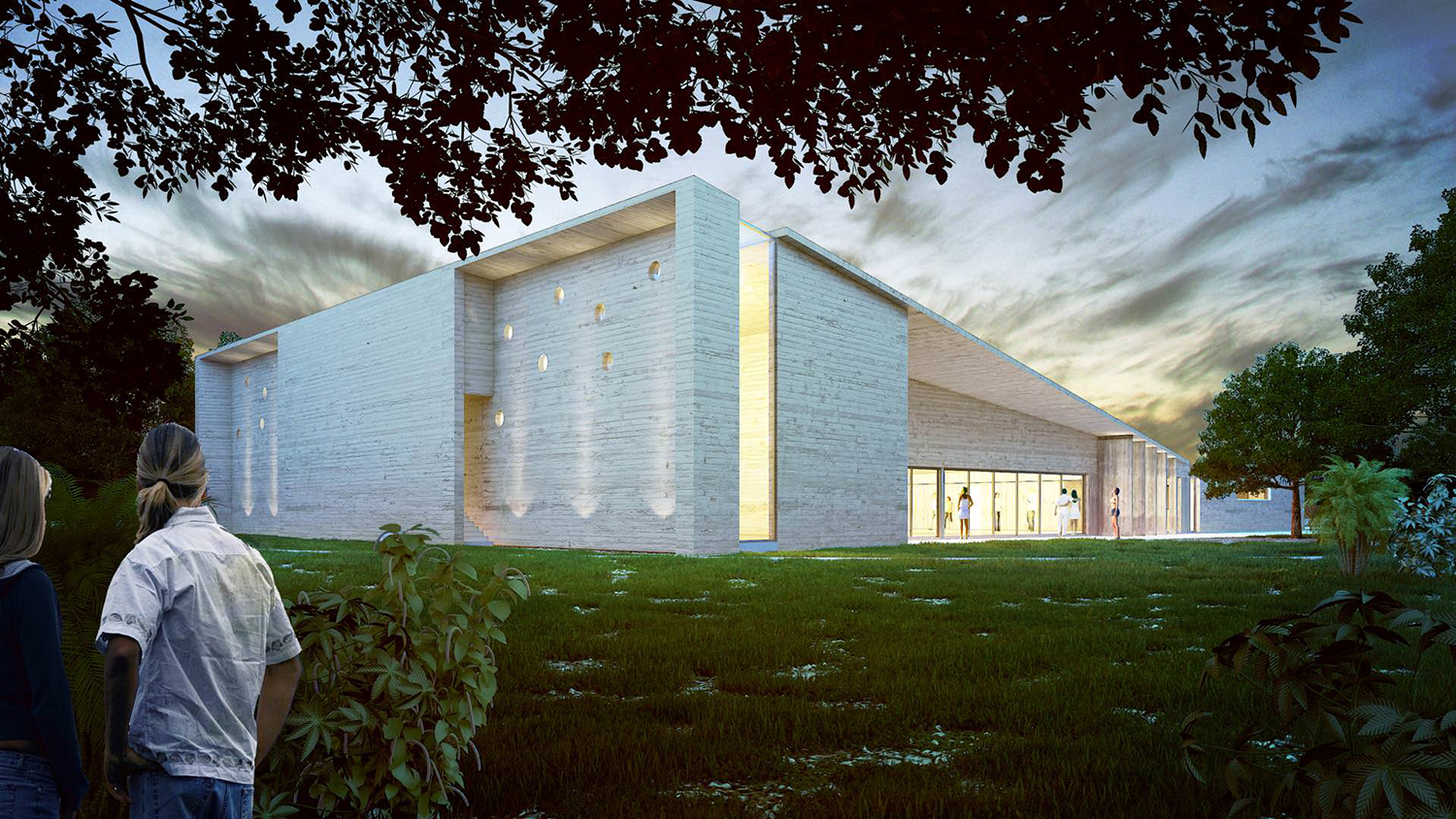 1426 meditation centre west elevation